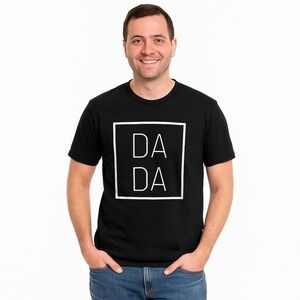 DA DA Dad Tee Black & White Size L